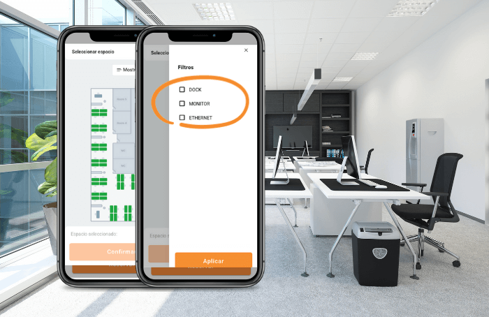 Reserva escritorios según su equipamiento gracias a Hybo