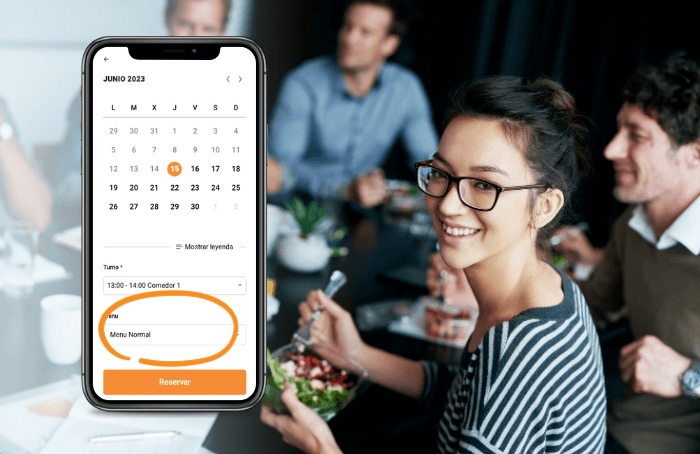 Con Hybo ahora puedes elegir el menú diario de tu comedor y reservarlo